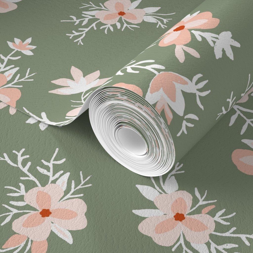 Soulful Boho Pansies Wallpaper