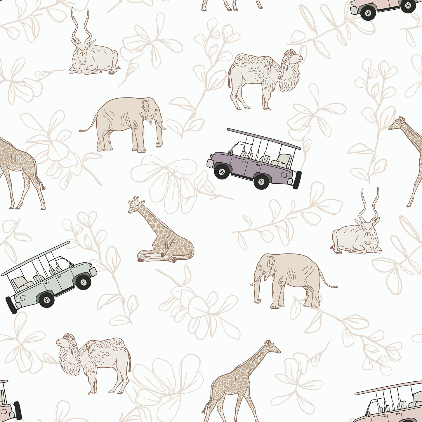 Safari Expedition Wallpaper