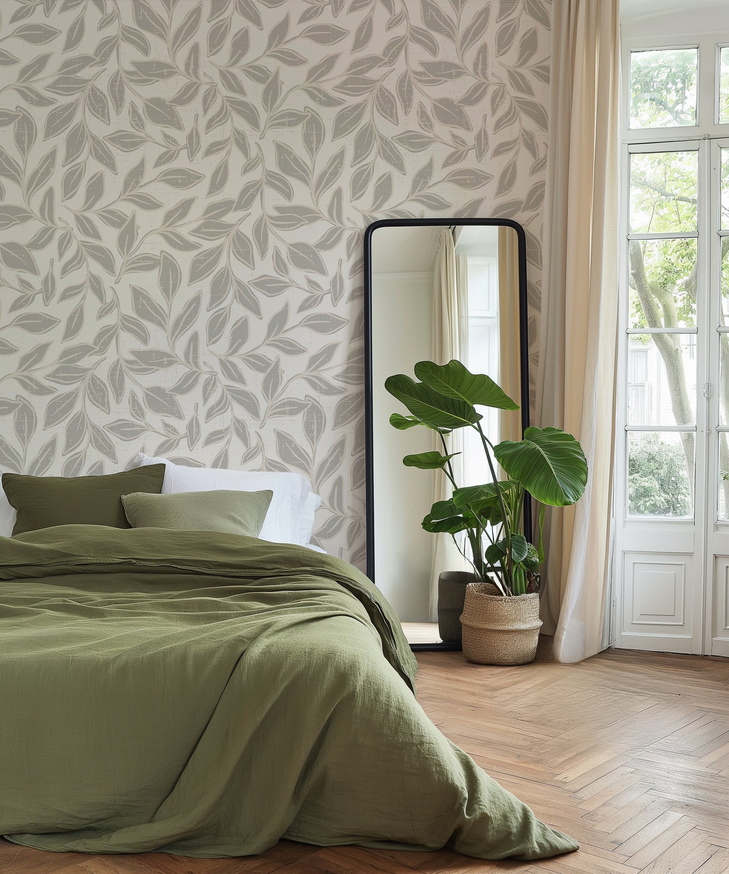 Textured Japandi Farmhouse Wallpaper
