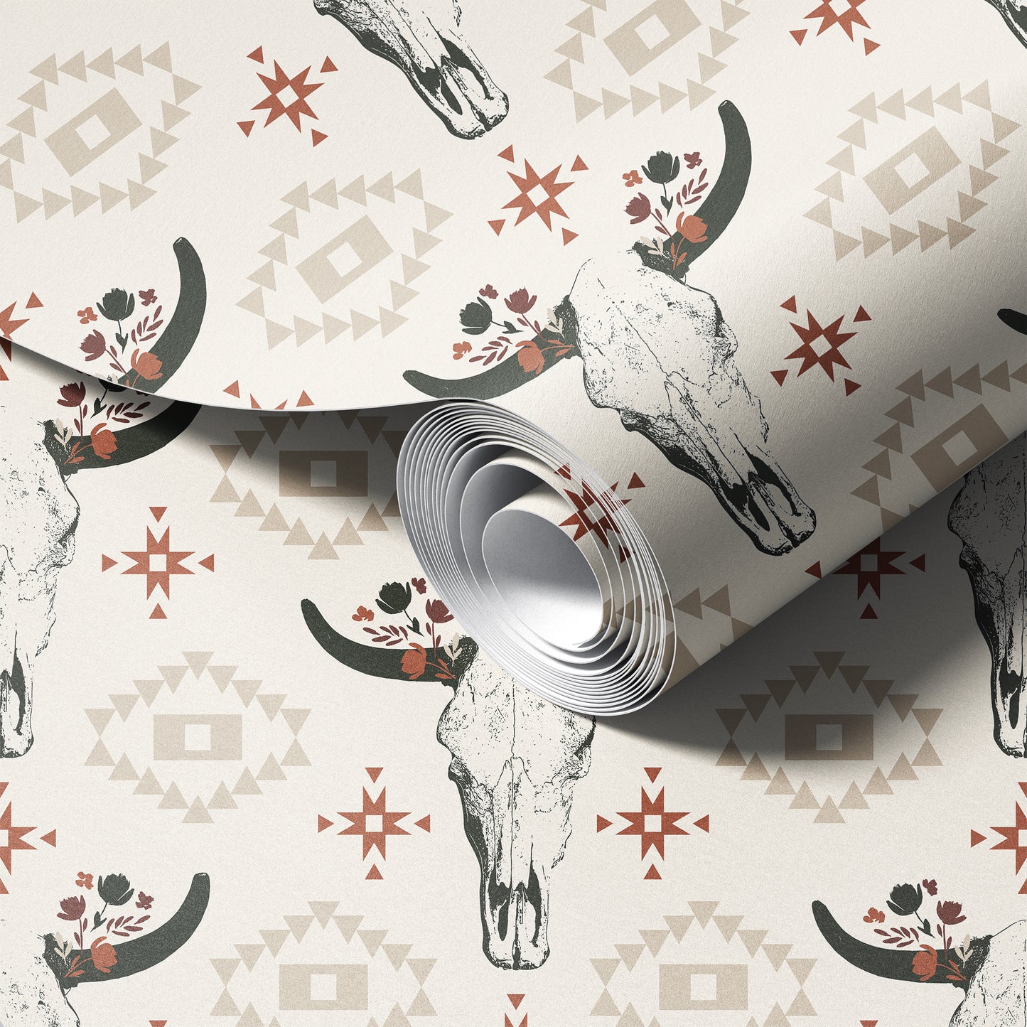 Western Cow Skulls Wallpaper