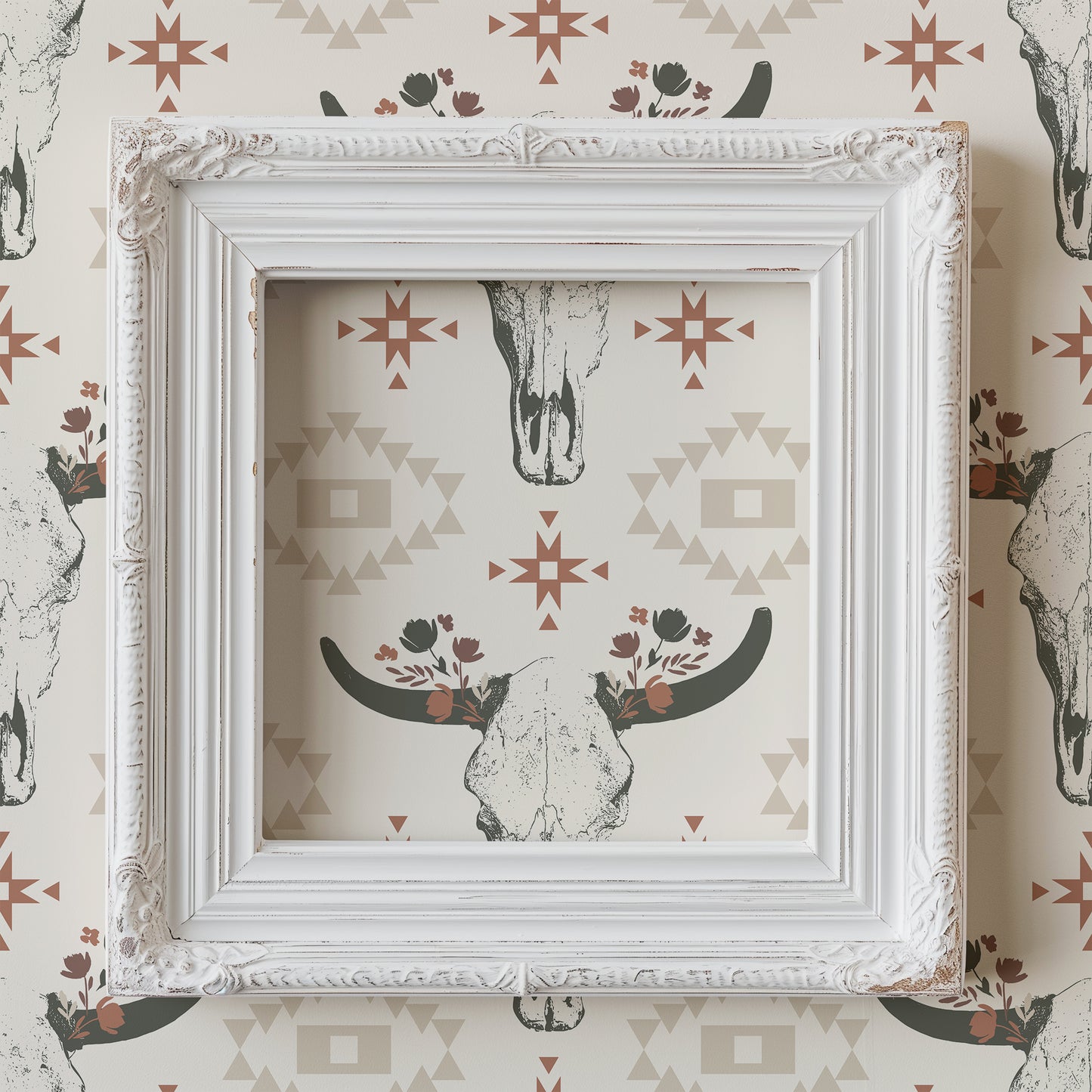 Western Cow Skulls Wallpaper