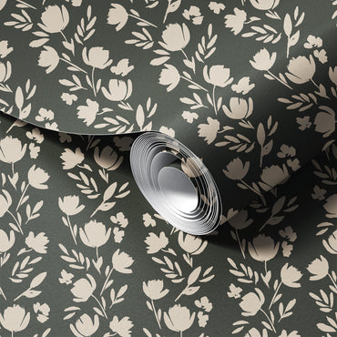 Western Floral Vertical Wallpaper