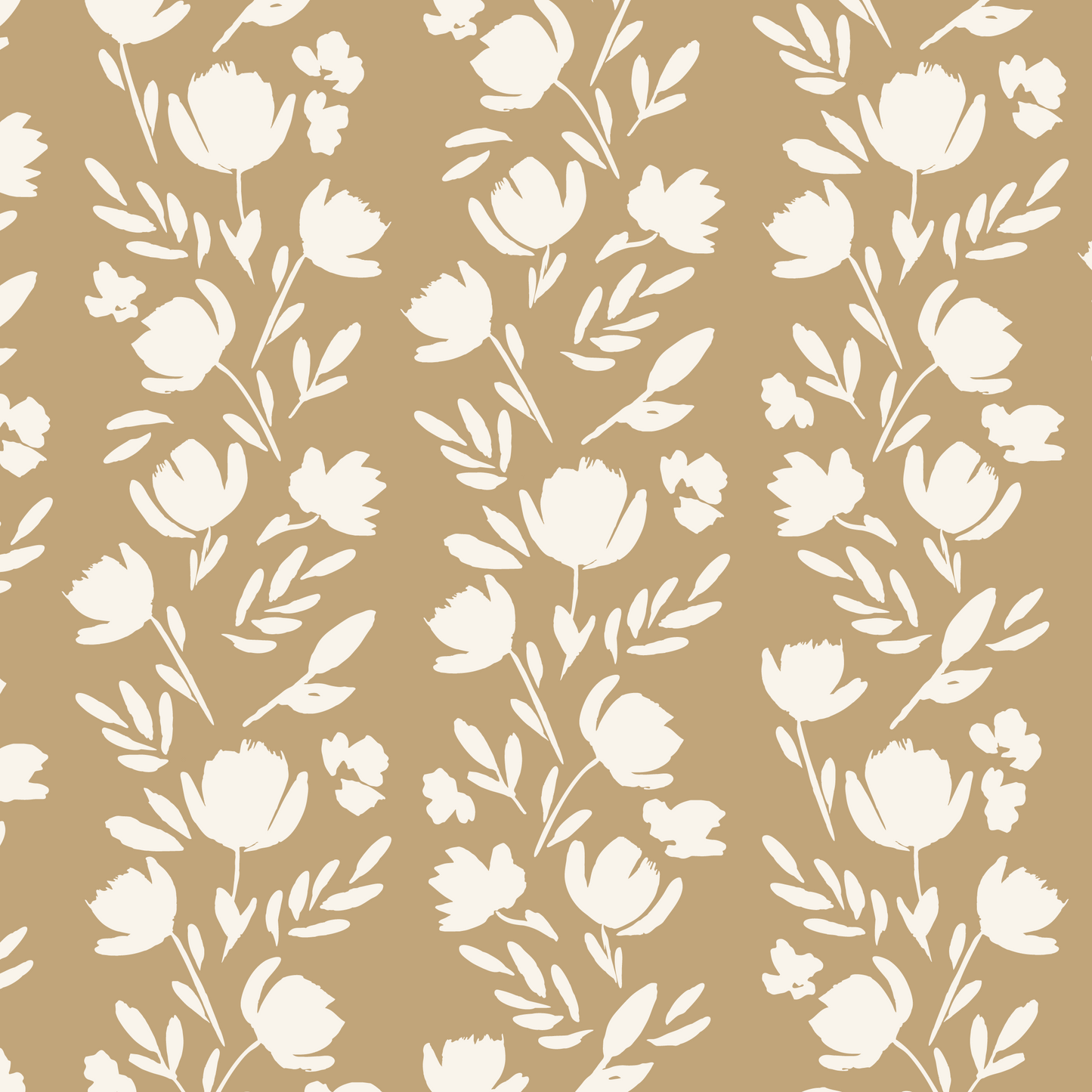 Western Floral Vertical Wallpaper
