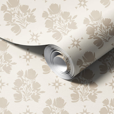 Western Floral Texture Wallpaper