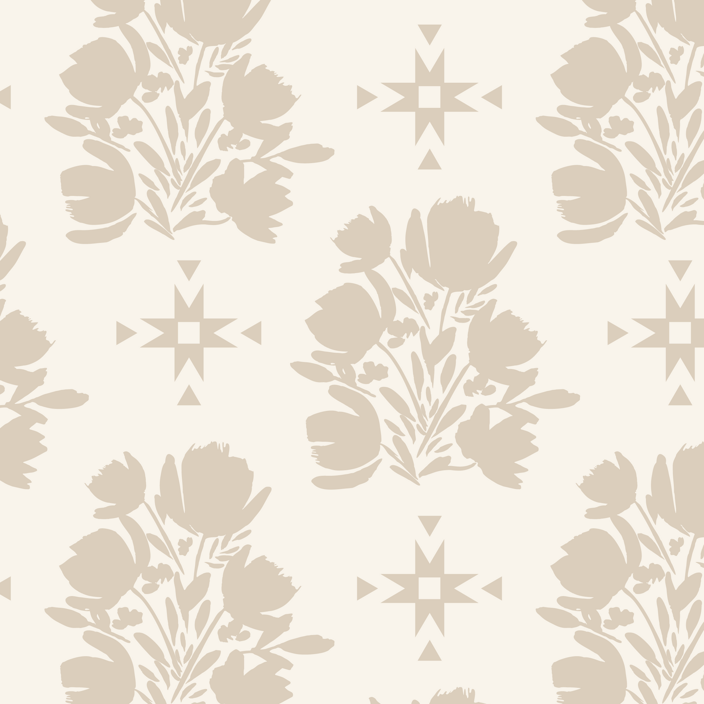 Western Floral Texture Wallpaper