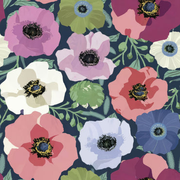 Anemone peel and stick wallpaper pattern detail