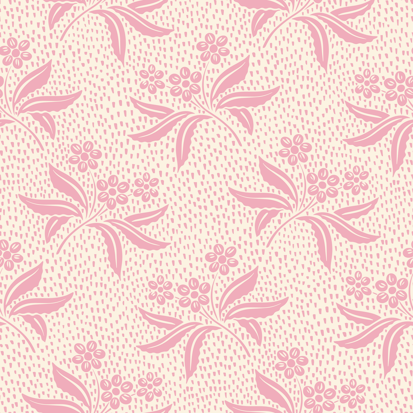 Audrey's Cottage Garden in Cream and Pink Wallpaper