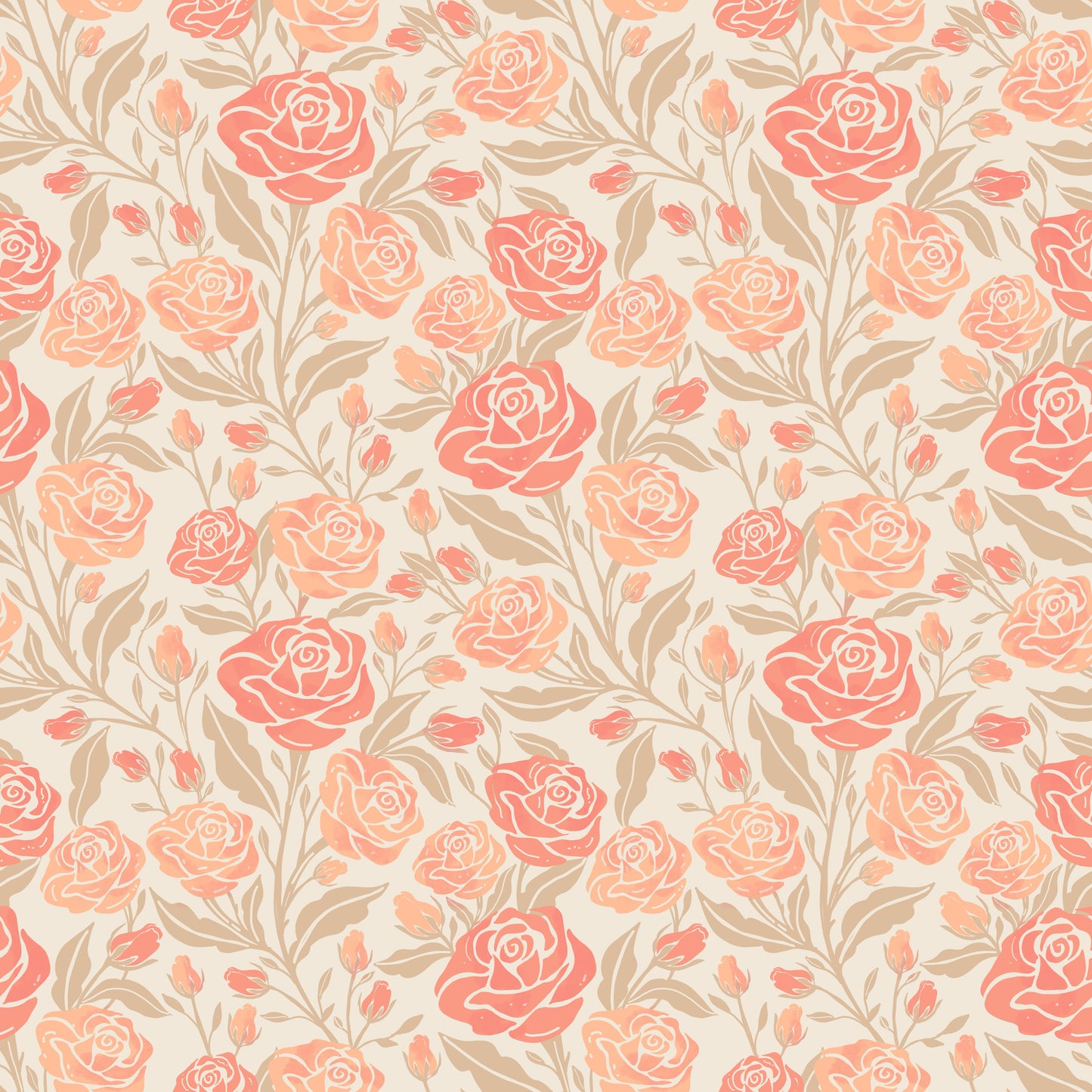 Blooming Roses Garden Wallpaper