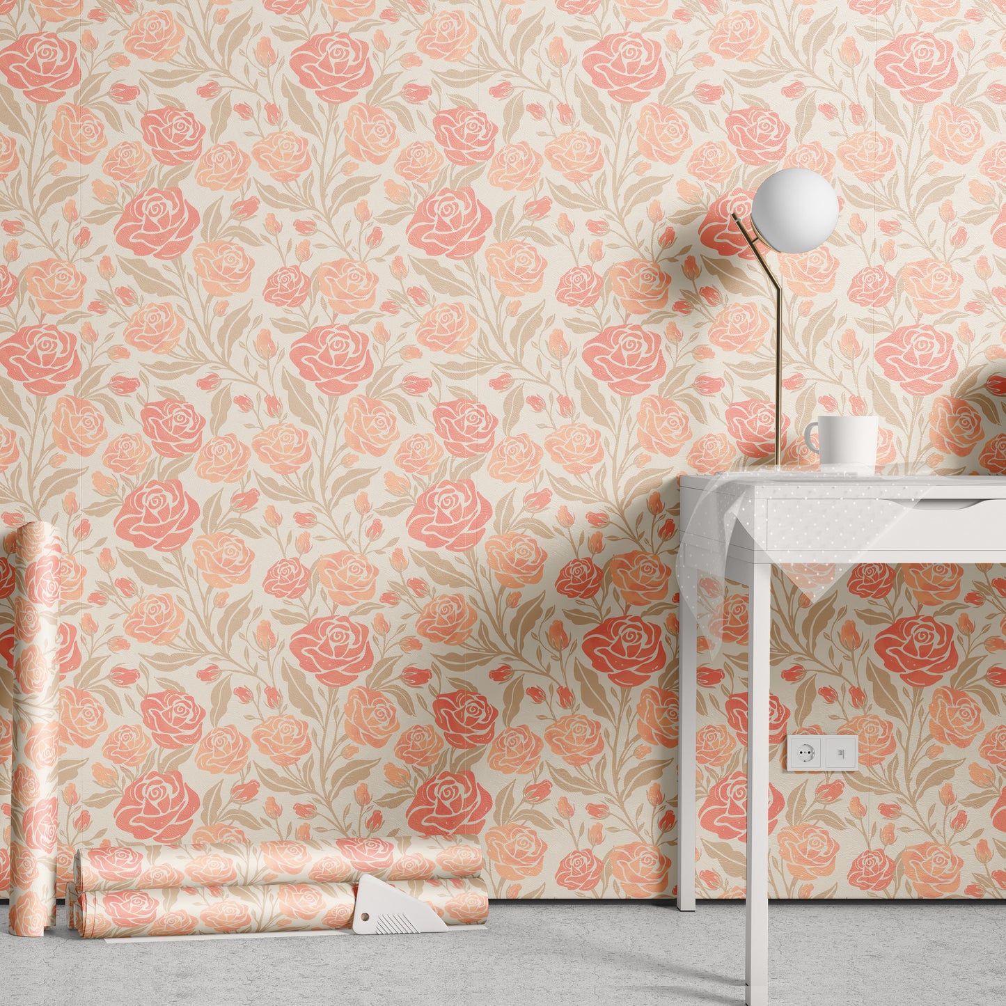Blooming Roses Garden Wallpaper