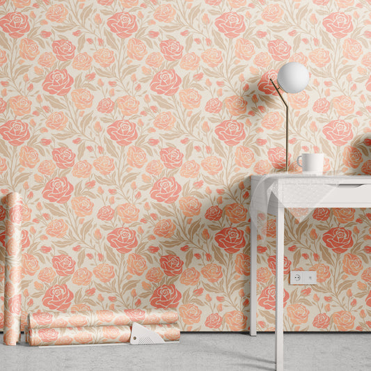 Blooming Roses Garden Wallpaper