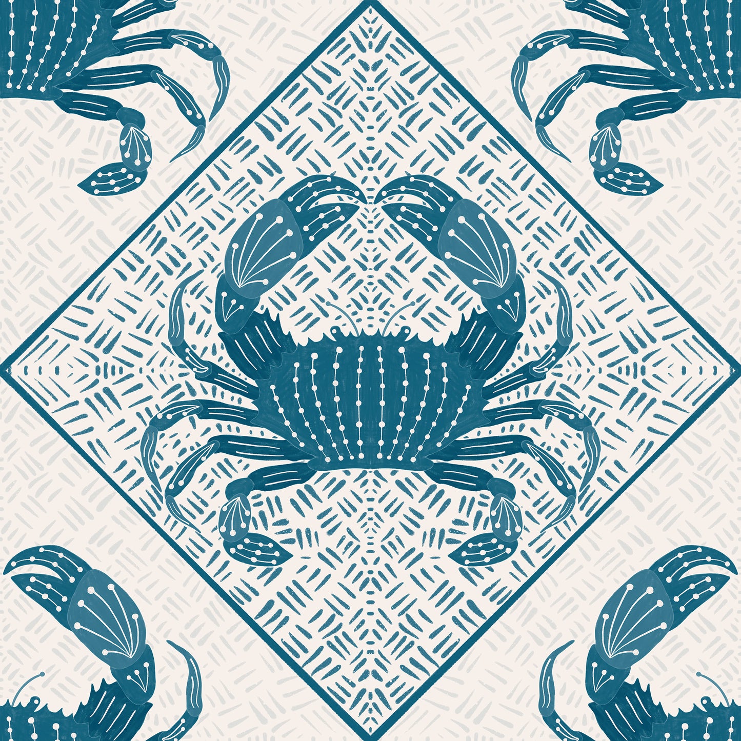 Blue Crab Cove Wallpaper