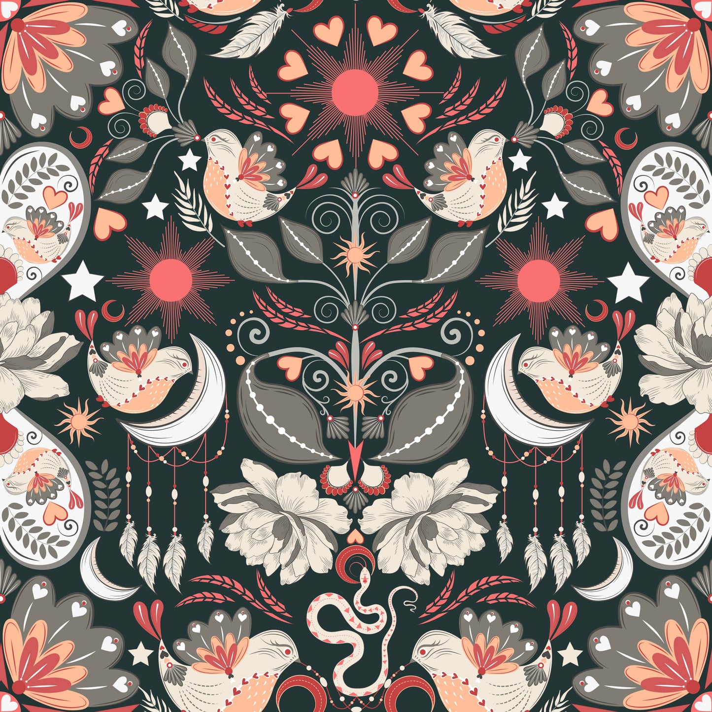 Bohemian Whimsy Wallpaper