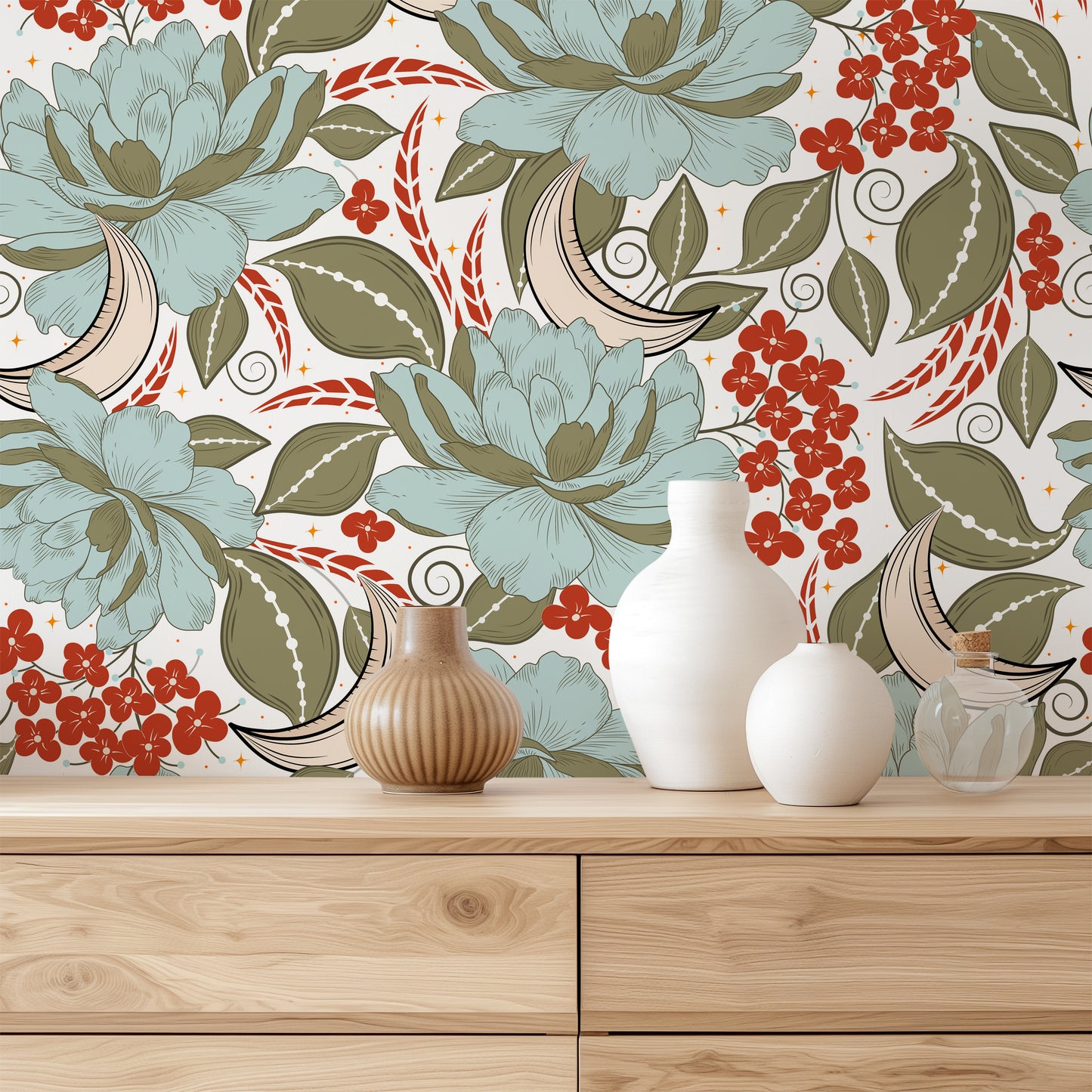 Boho Blossom Bliss Wallpaper