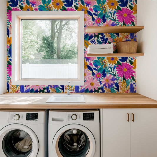 Bold Floral Peel and Stick Wallpaper