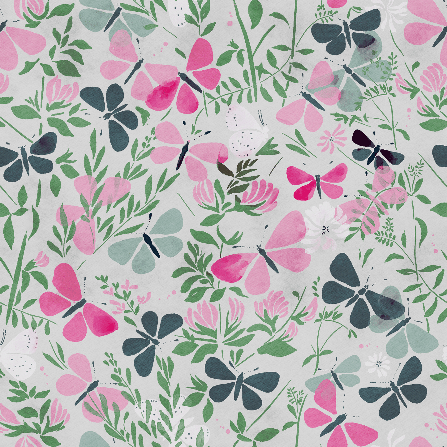 Butterflies Among Flowers Wallpaper