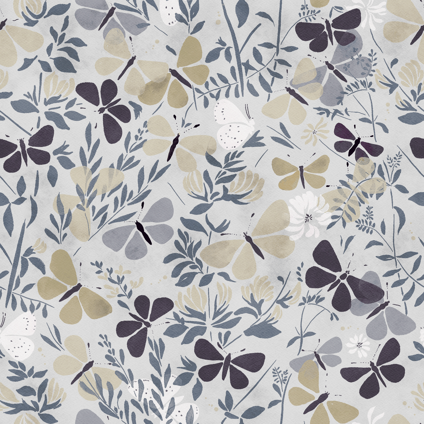 Butterflies Among Flowers Wallpaper