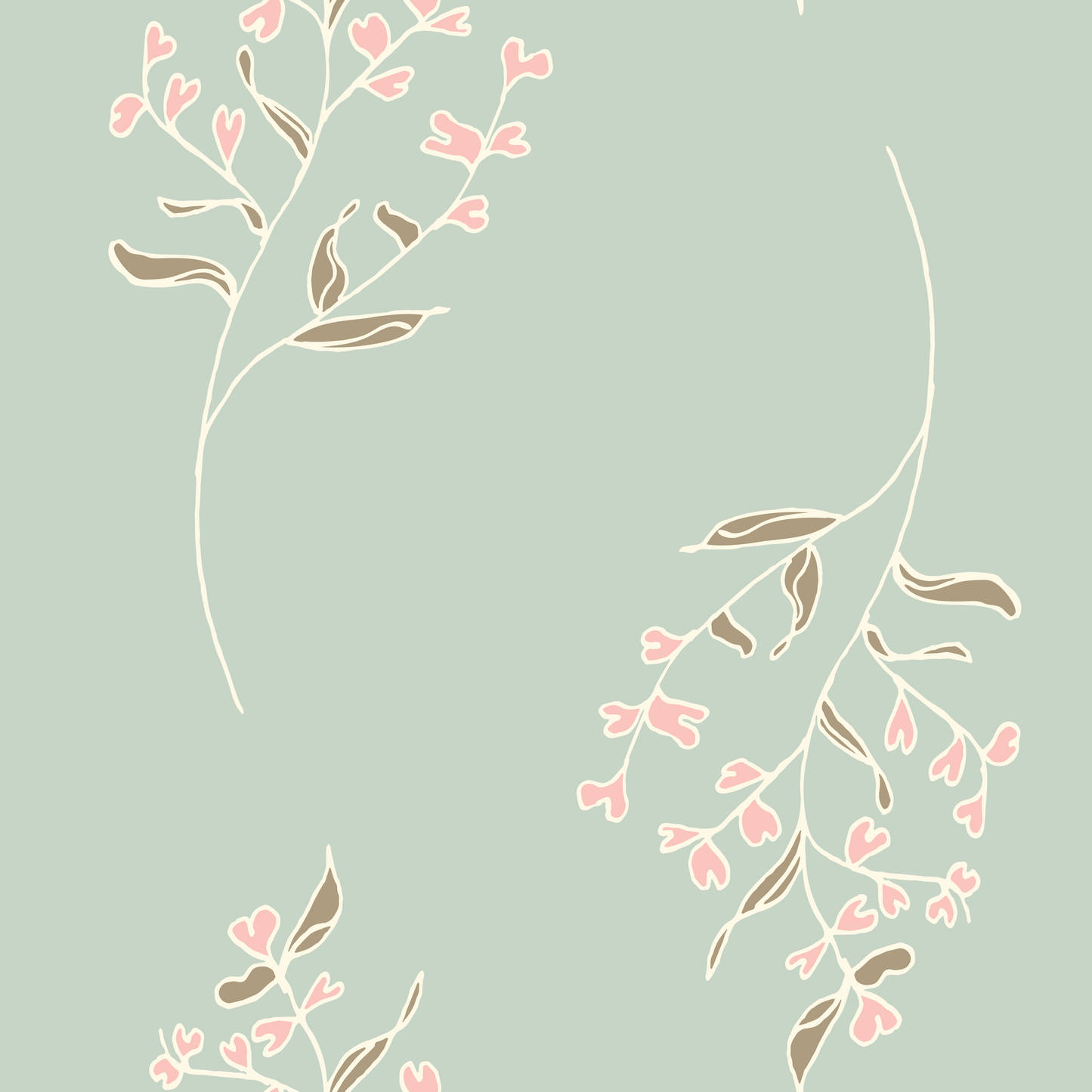 Charlotte in Green Wallpaper