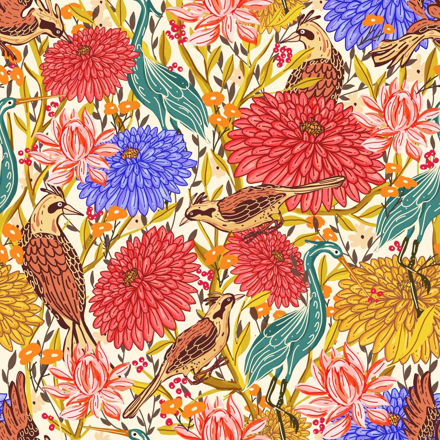 Chinoiserie Blossom Wallpaper