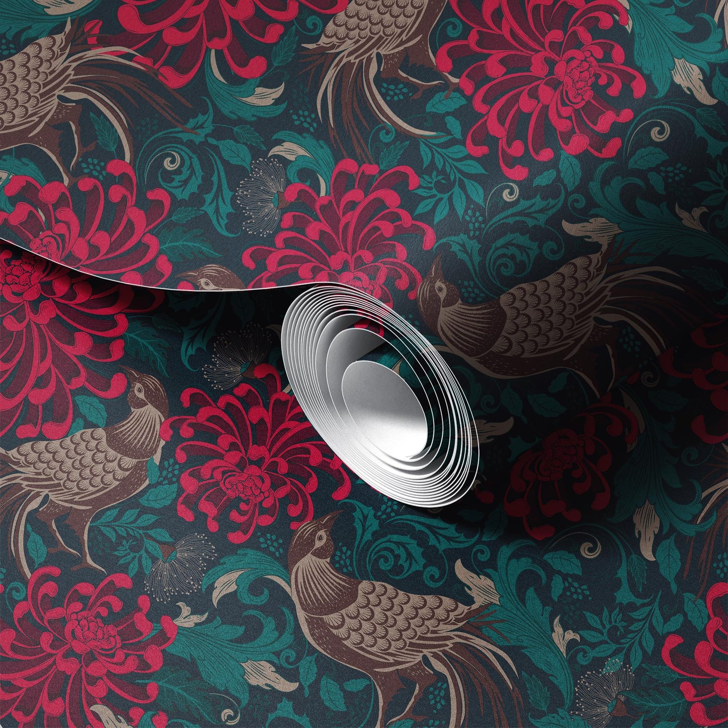 Chrysanthemum Garden Pink Wallpaper