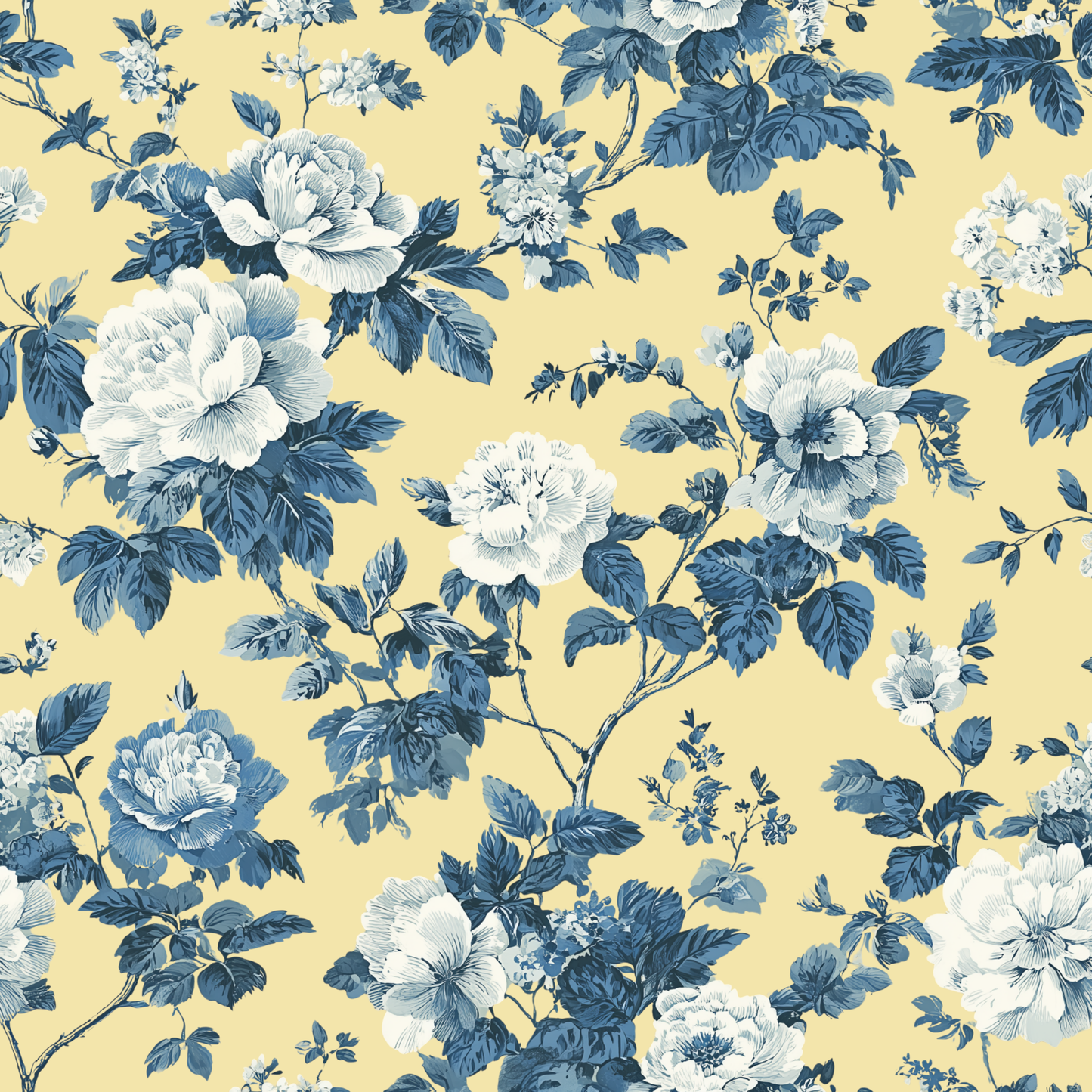 Classic Toile Garden Peel and Stick Wallpaper