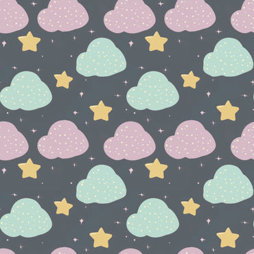 Cloudy Night peel and stick wallpaper pattern detail