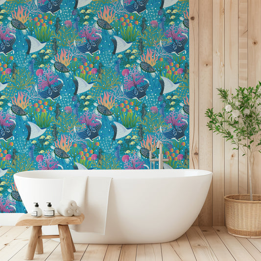 Underwater Whimsy Garden Wallpaper