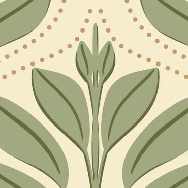 Deco Canopy Peel and Stick Wallpaper - Art Deco, Botanical, Elegant