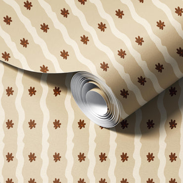 Ditsy Neutral Flowers Wallpaper