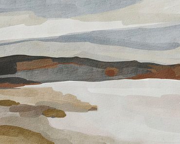 Earth Minimalist Peel and Stick Wall Mural - Coastal, Watercolor, Mural