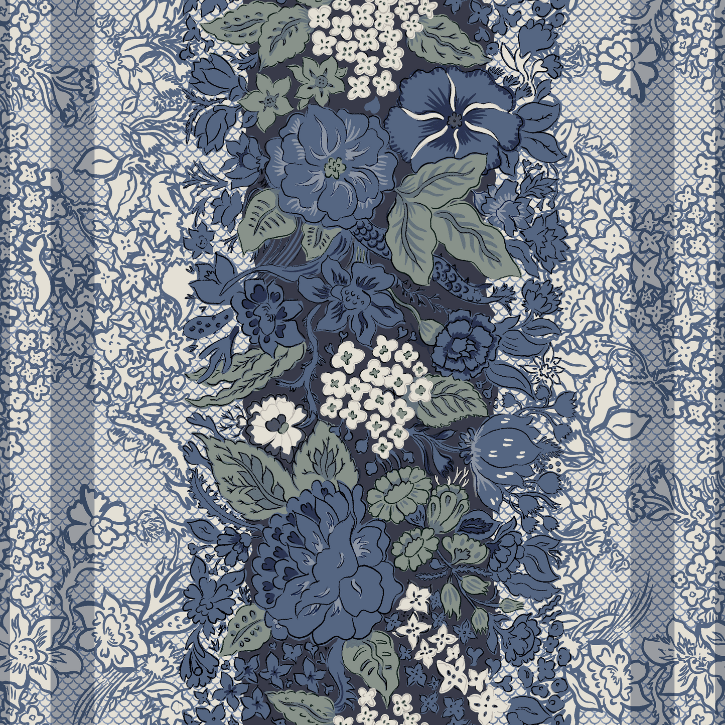 Elegant Floral Pathway Wallpaper