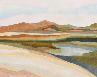 Ethereal Mountain Range Peel and Stick Wall Mural - Landscape, Neutral, Mural
