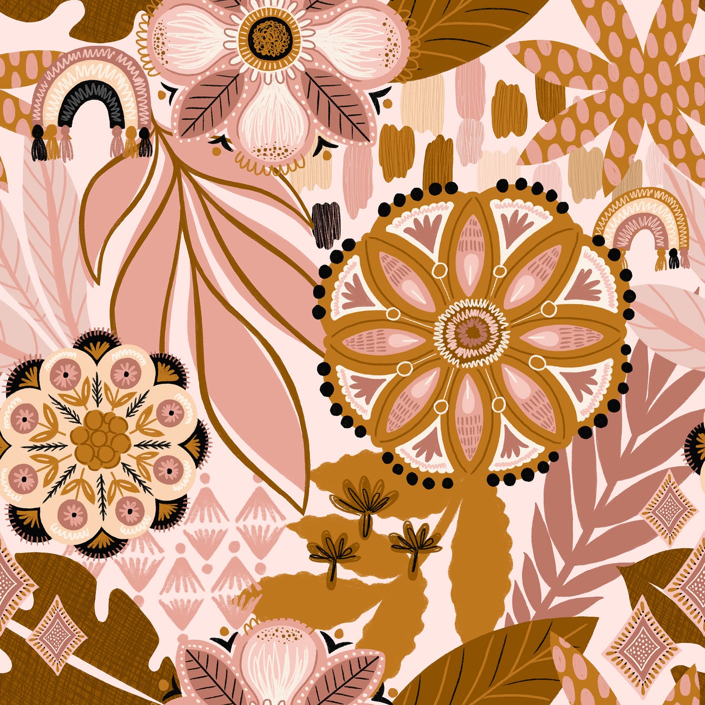 Vintage Boho Wallpaper
