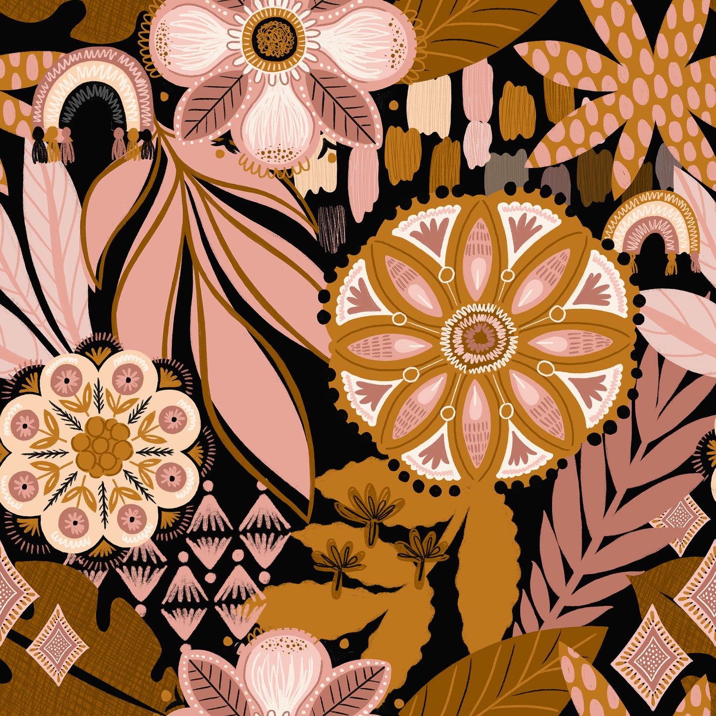 Vintage Boho Wallpaper