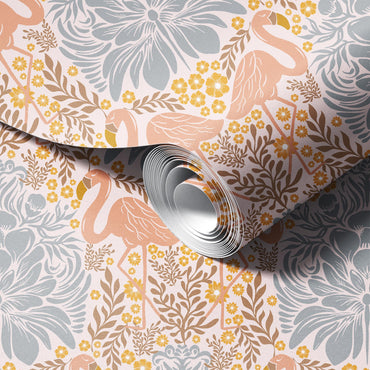 Flamingo Garden Light Wallpaper