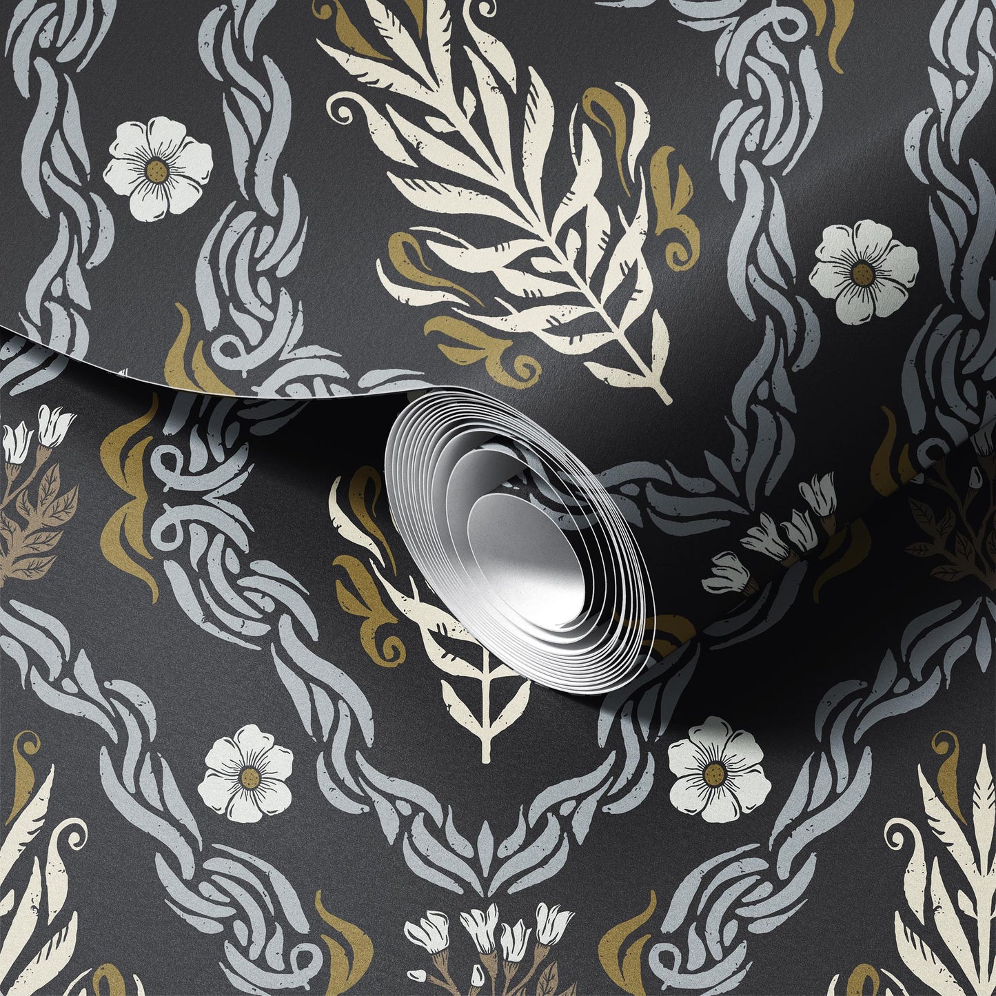 Floral Damask Wallpaper