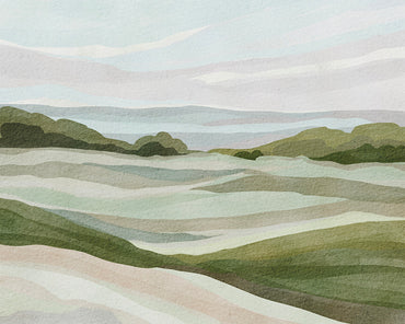 Gentle Hills Panorama Peel and Stick Wall Mural - Landscape, Neutral, Mural