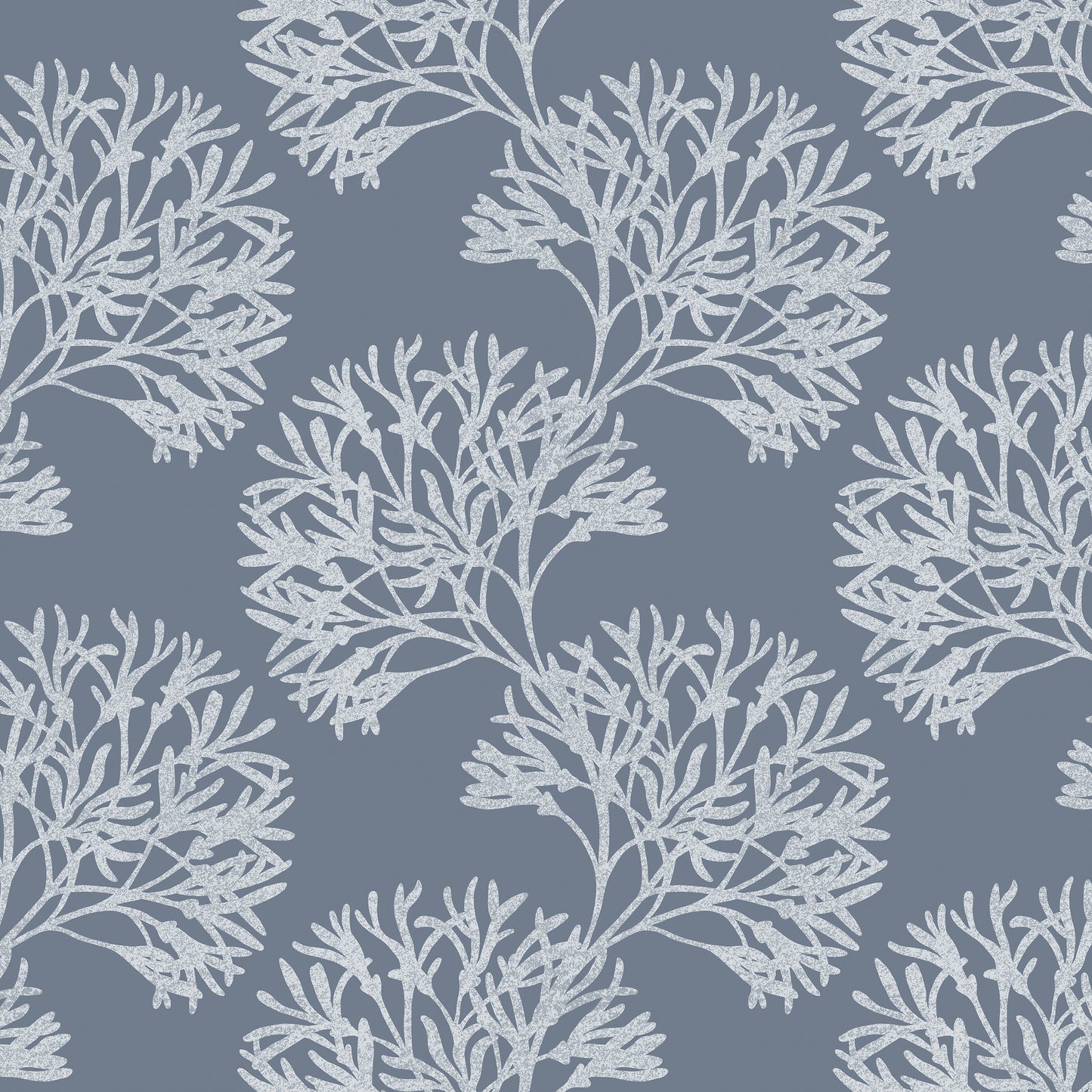 Leaf pattern on a blue background