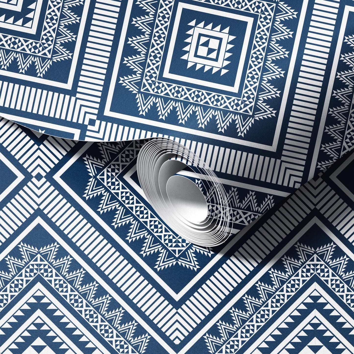 Geometric Diamonds peel and stick wallpaper room mockup