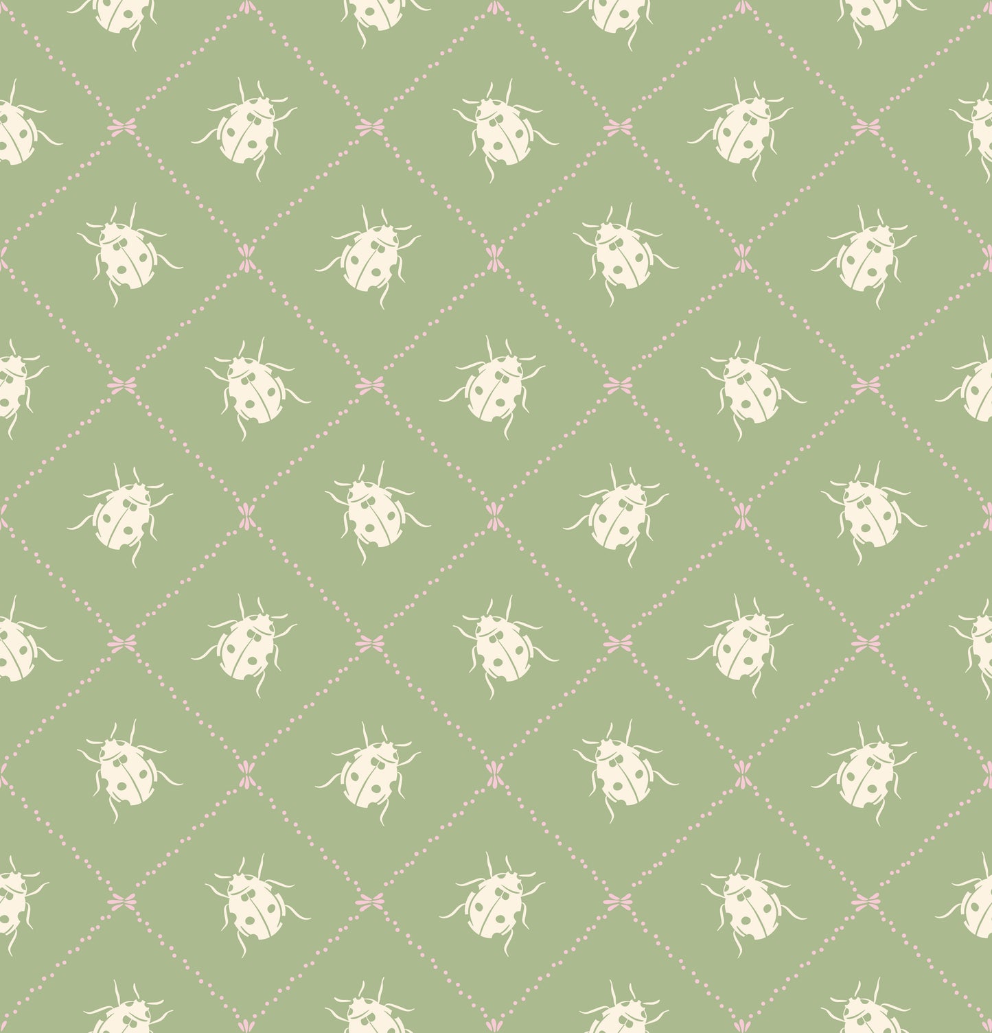 Ladybugs in Audrey's Garden Wallpaper