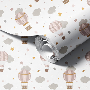 Hot Air Balloons peel & stick wallpaper.