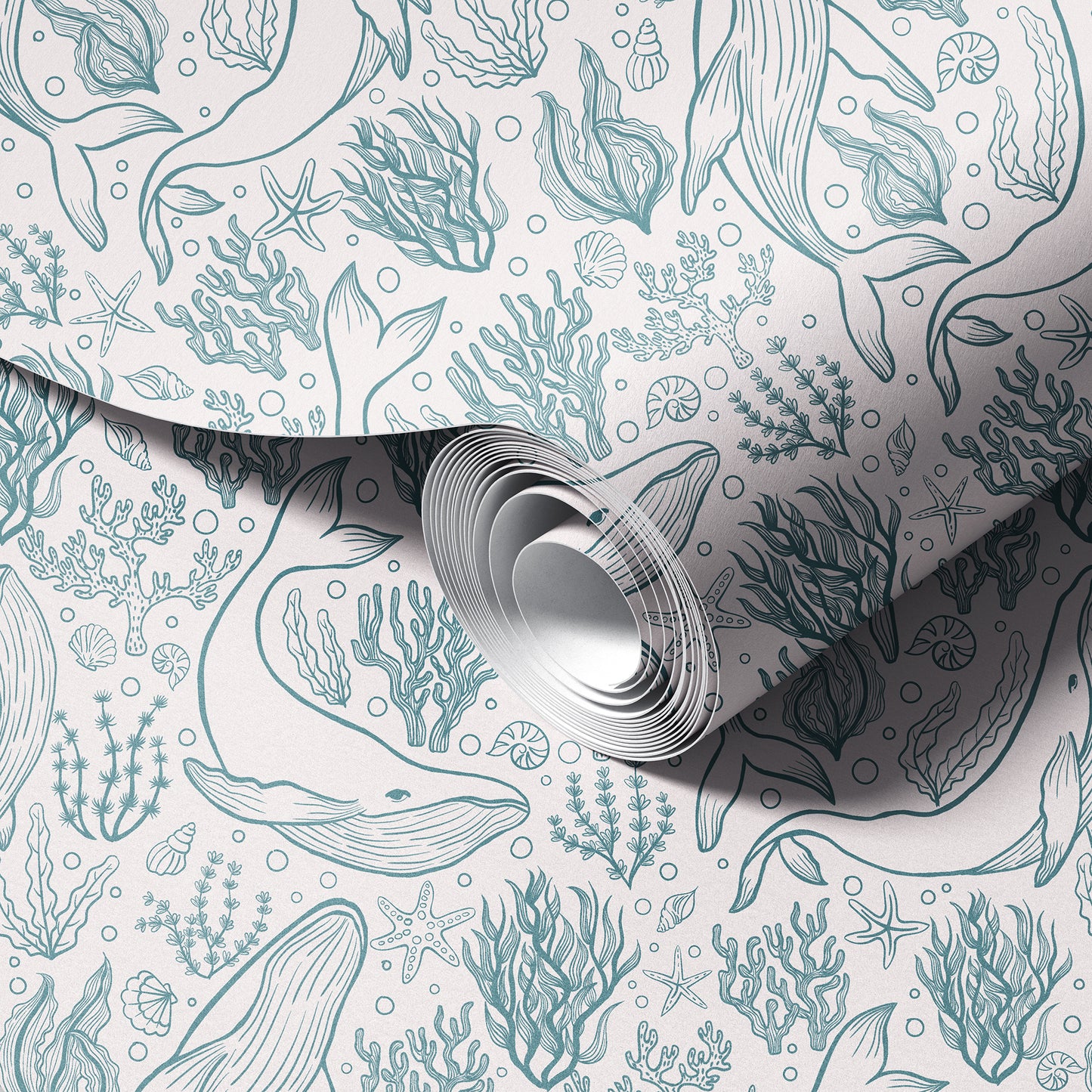 Humpback Whale Line Art Wallpape.