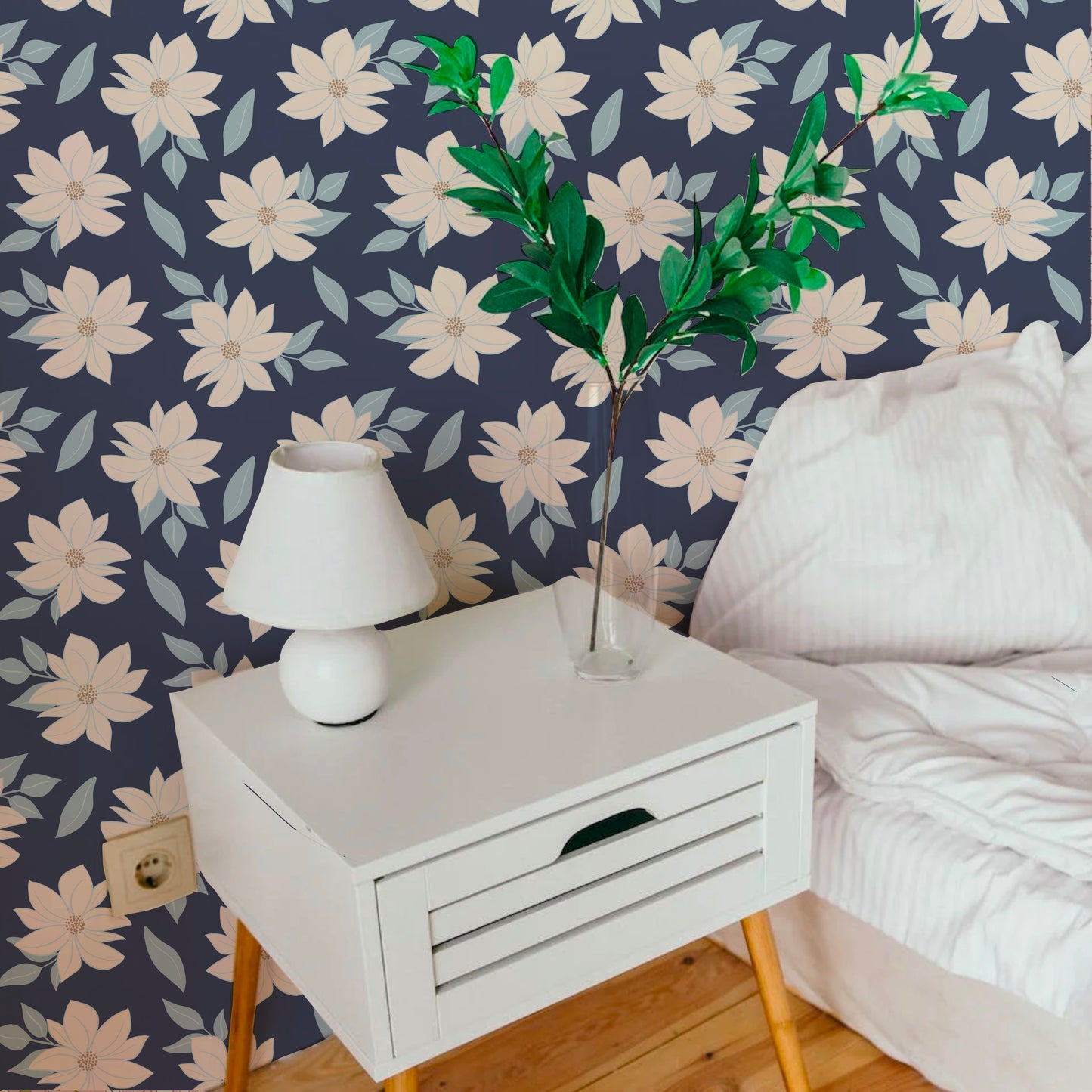 Twilight Blooms Peel and Stick Wallpaper