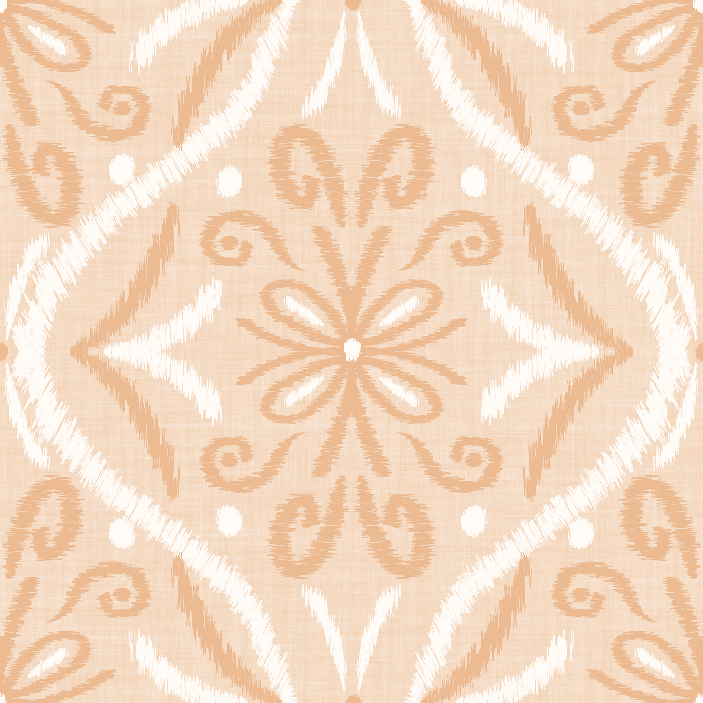 Ikat Beige Cream Wallpaper