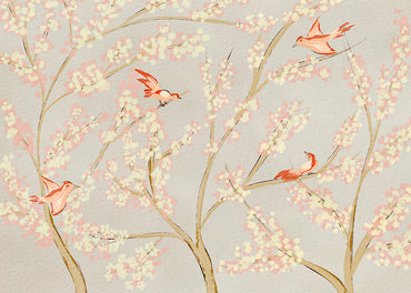 Japanese Style Sakura Peel and Stick Wall Mural - Floral, Botanical, Mural