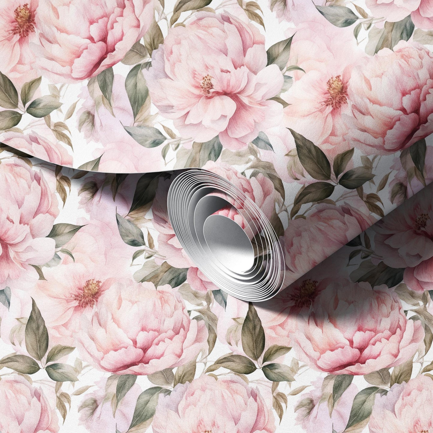 Light Pink Peonies Wallpaper