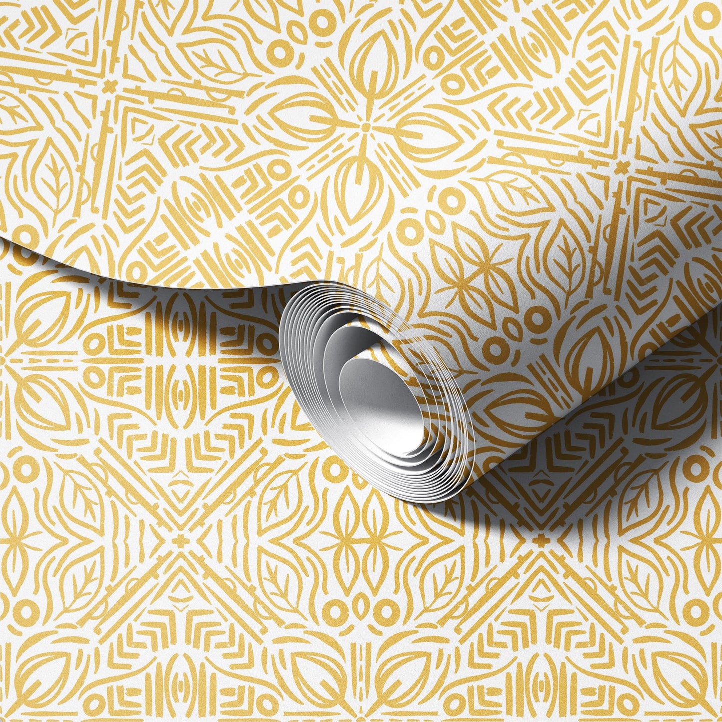 Linework Gold Wallpaper