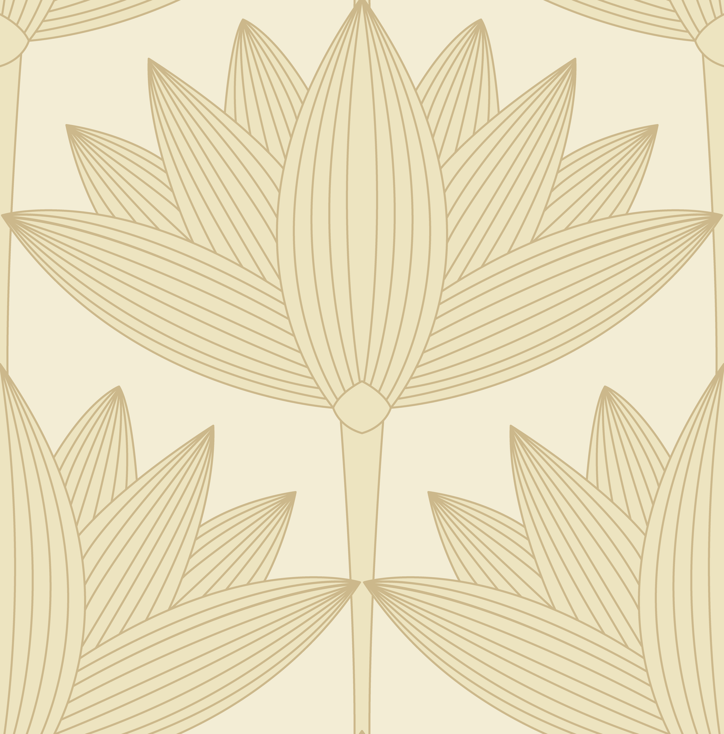 Lotus Art Deco Wallpaper