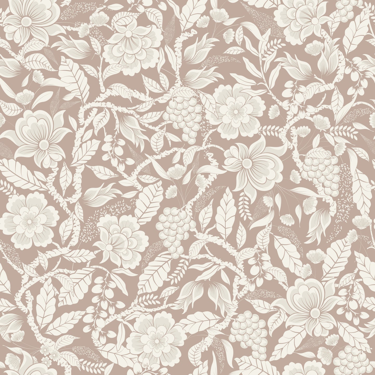 Lush Floral Blush Wallpaper