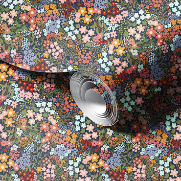 Meadow Mosaic peel and stick wallpaper room mockup