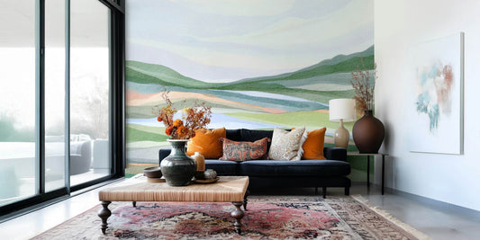 Meadow View Peel and Stick Wall Mural - Floral, Botanical, Mural